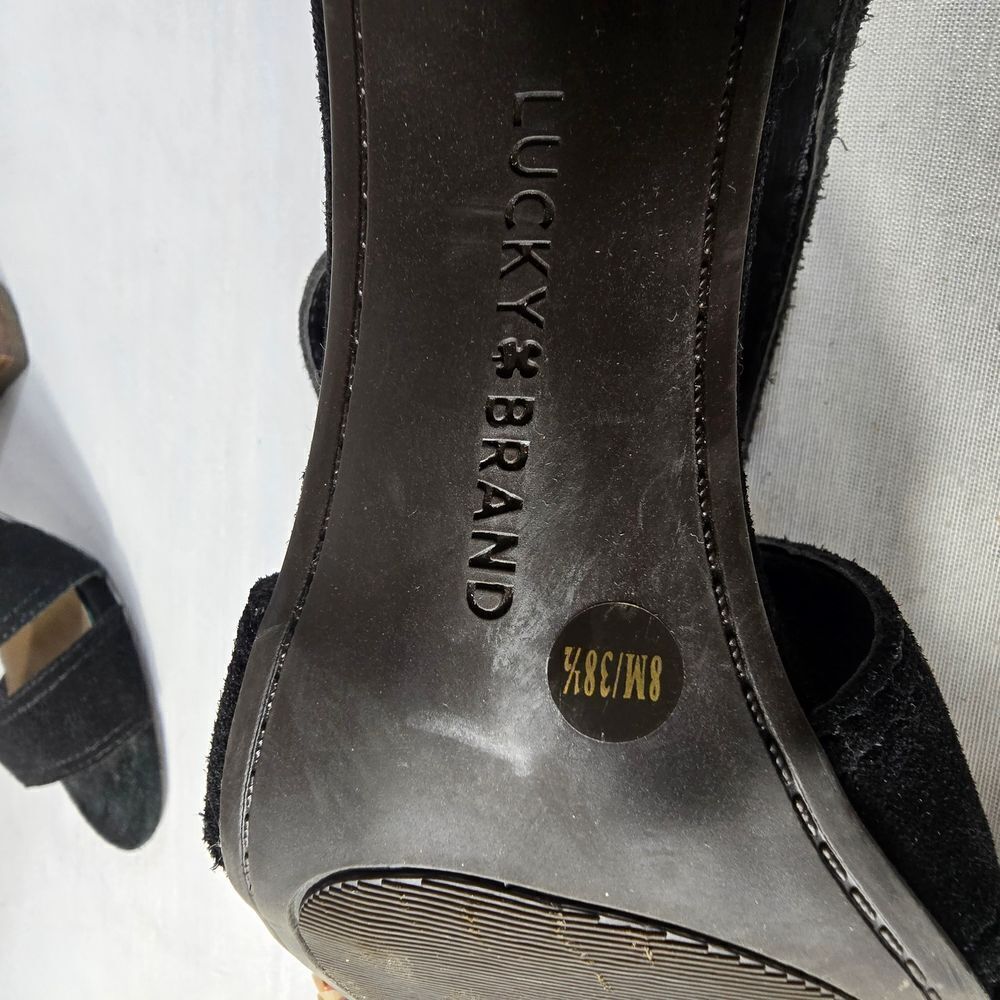 Lucky Brand Black Block Heel Sandals - Picture 6 of 6